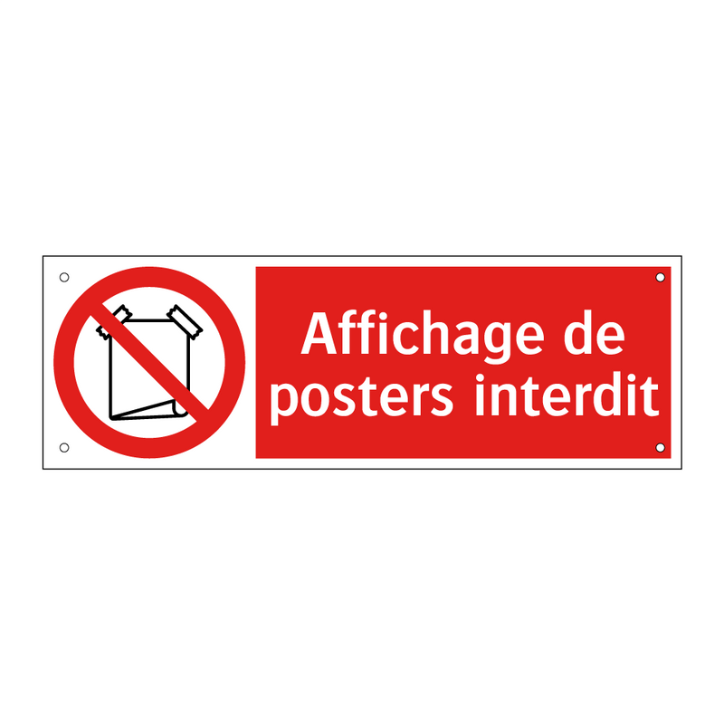 Affichage de posters interdit