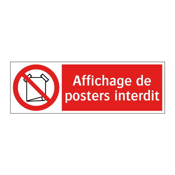Affichage de posters interdit