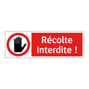 Récolte interdite !