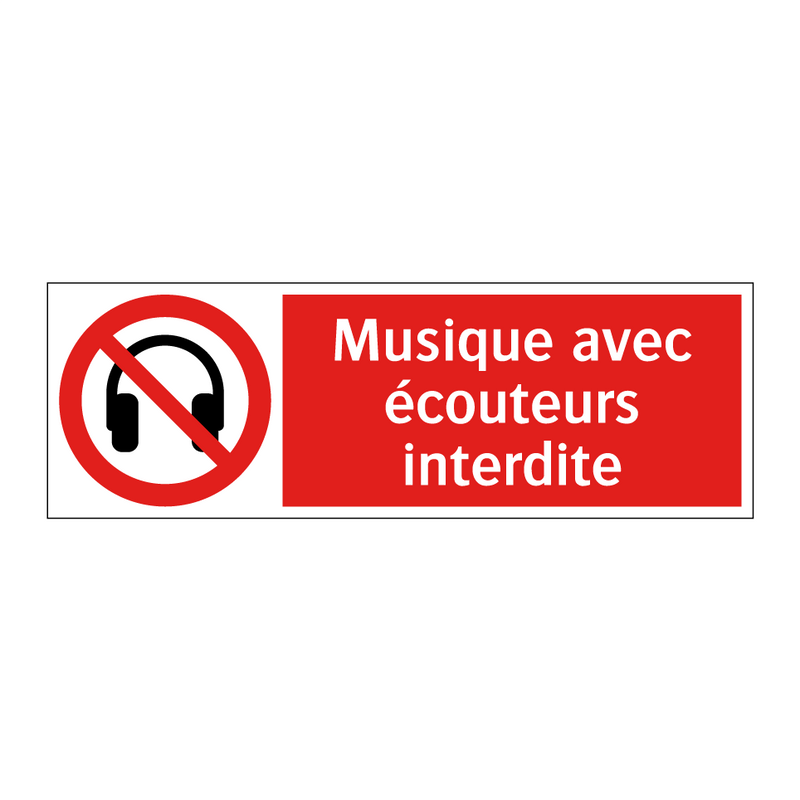 Musique avec écouteurs interdite
