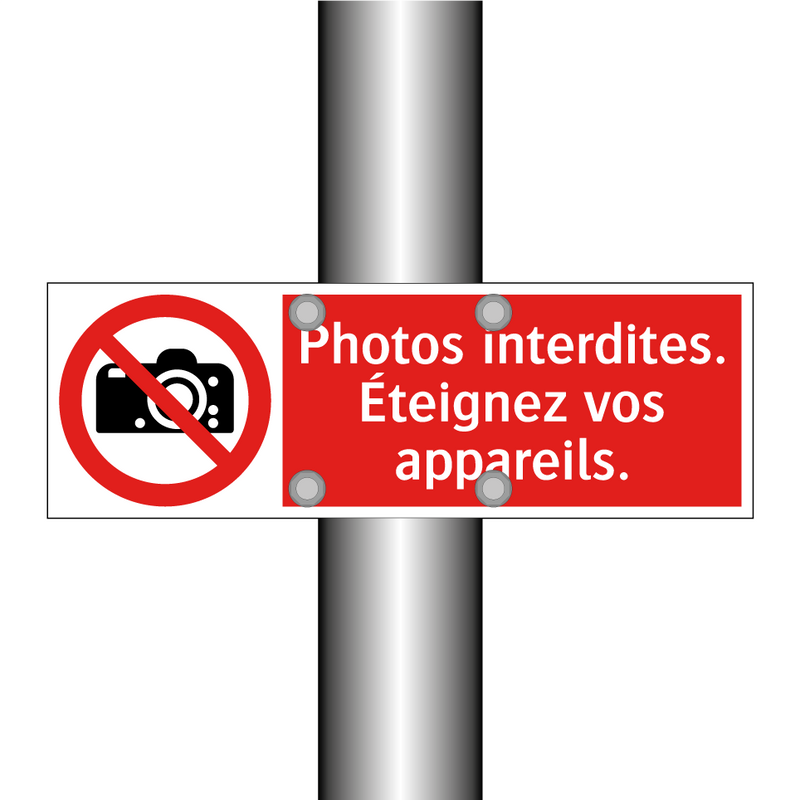 Photos interdites. Éteignez vos appareils.