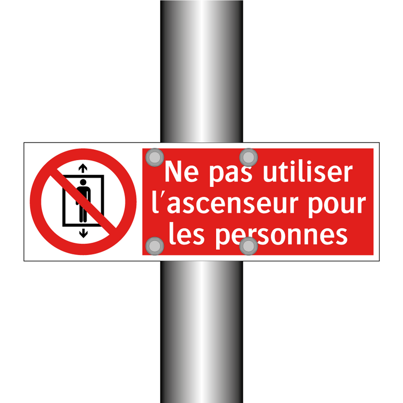 Ne pas utiliser l'ascenseur pour les personnes