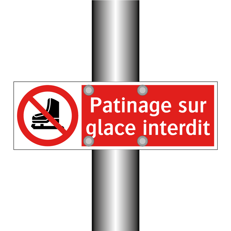 Patinage sur glace interdit