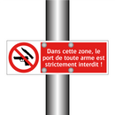 Dans cette zone, le port de toute arme est strictement interdit !