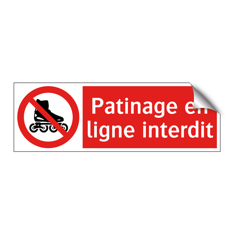 Patinage en ligne interdit