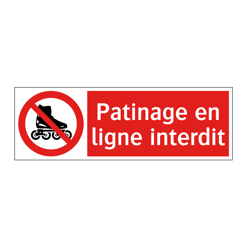 Patinage en ligne interdit