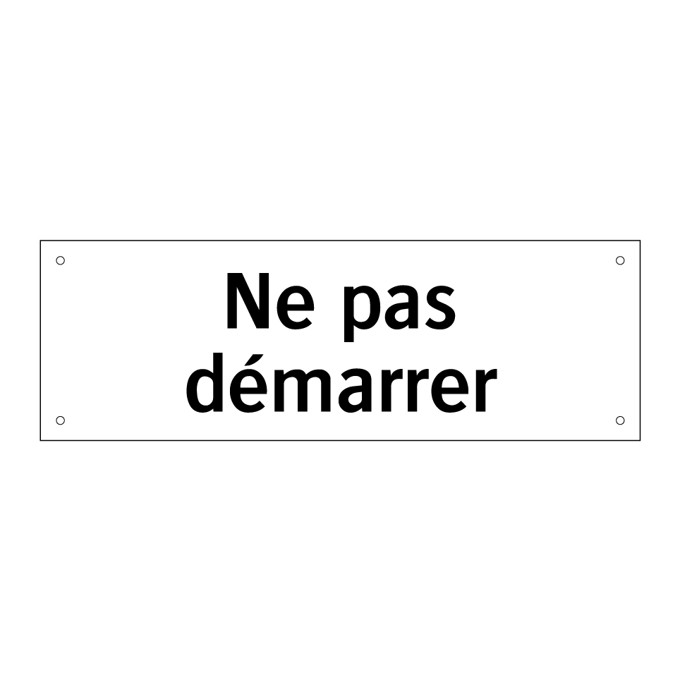 Ne pas démarrer