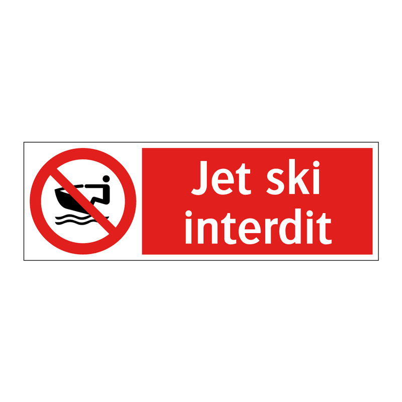 Jet ski interdit