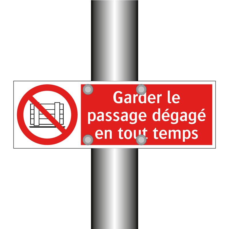 Garder le passage dégagé en tout temps