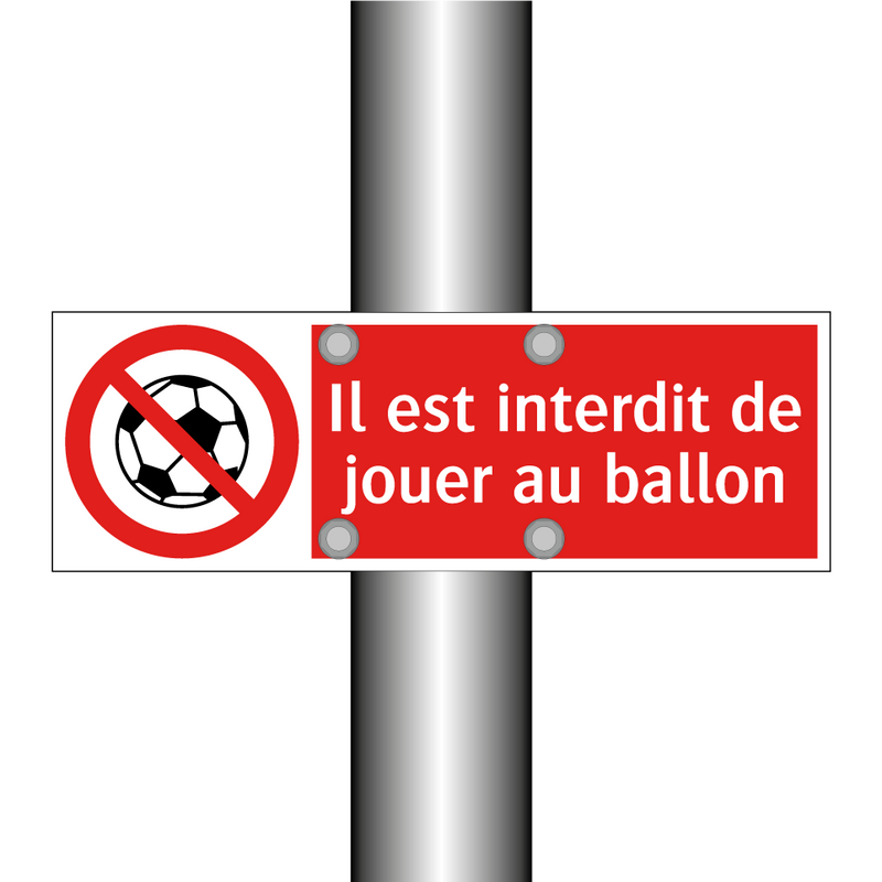 Il est interdit de jouer au ballon