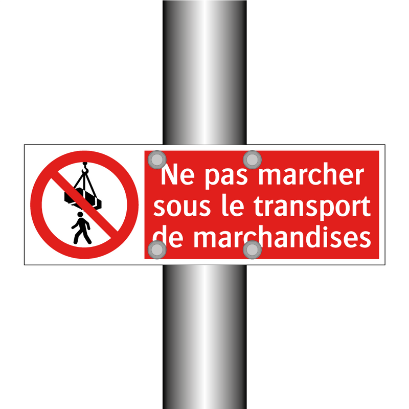 Ne pas marcher sous le transport de marchandises