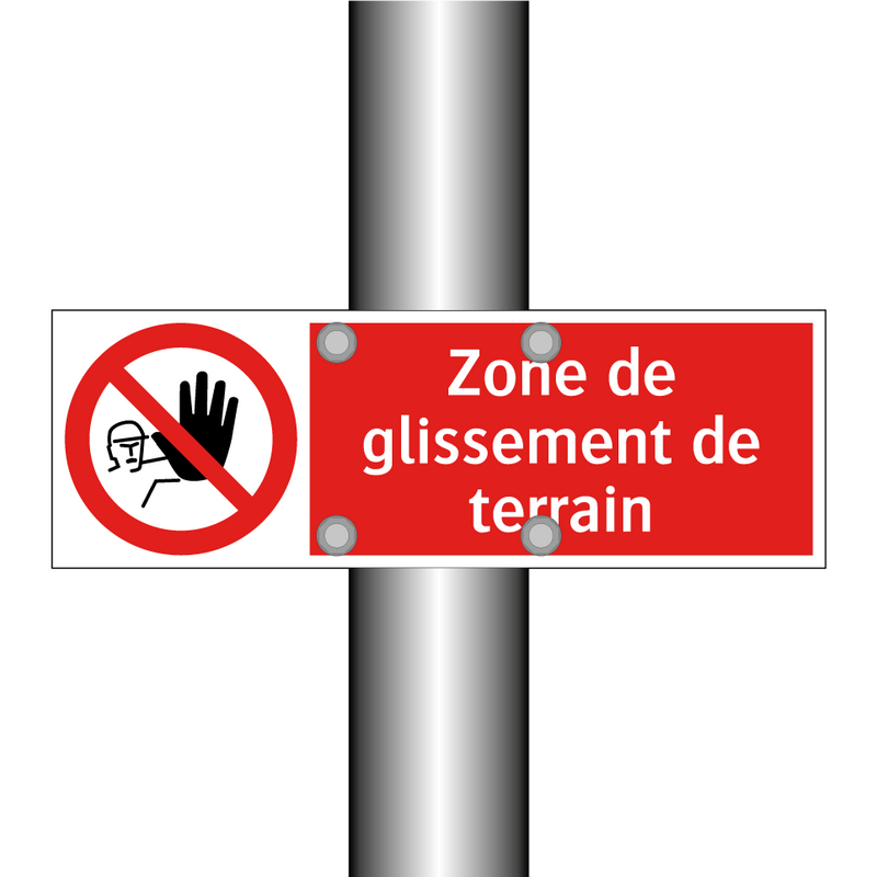 Zone de glissement de terrain