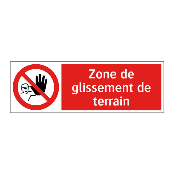 Zone de glissement de terrain