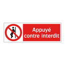 Appuyé contre interdit