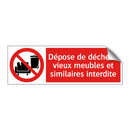 Dépose de déchets, vieux meubles et similaires interdite