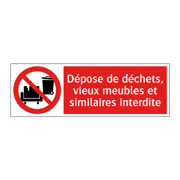 Dépose de déchets, vieux meubles et similaires interdite