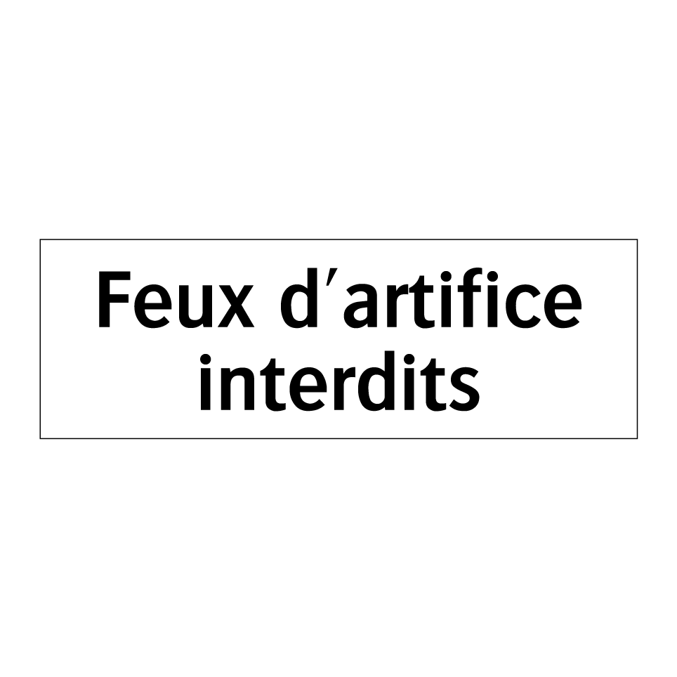 Feux d'artifice interdits