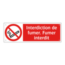 Interdiction de fumer. Fumer interdit