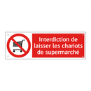 Interdiction de laisser les chariots de supermarché