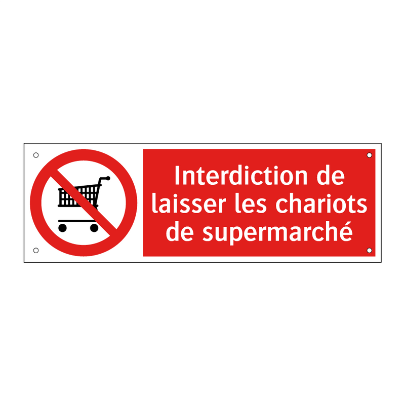 Interdiction de laisser les chariots de supermarché