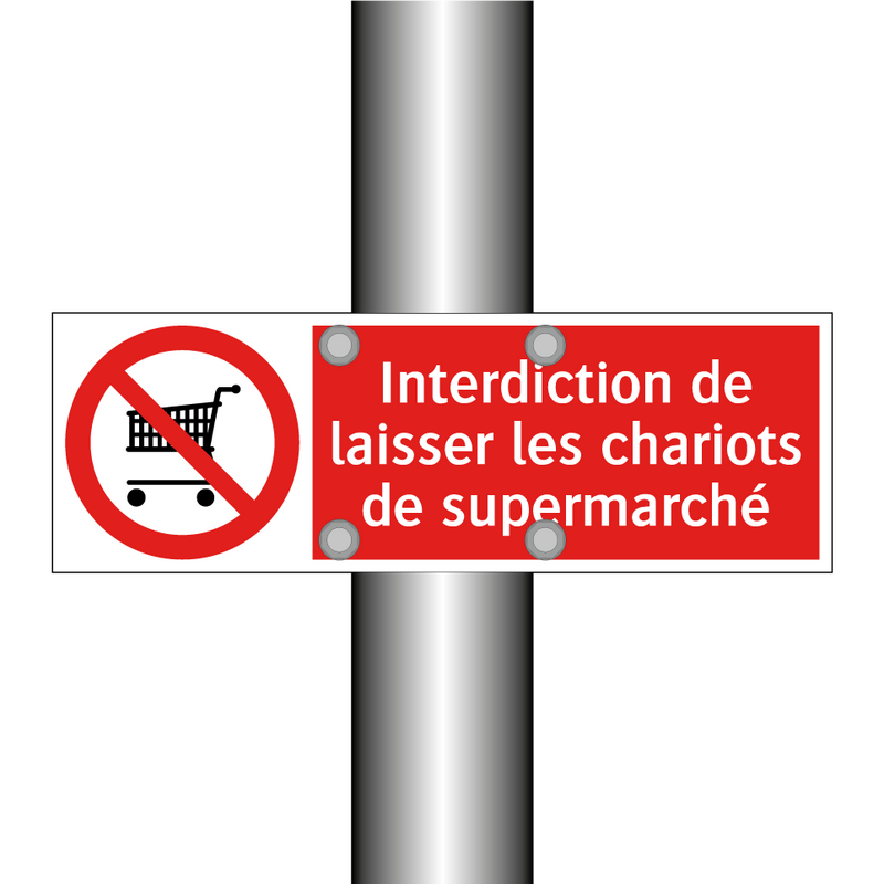 Interdiction de laisser les chariots de supermarché