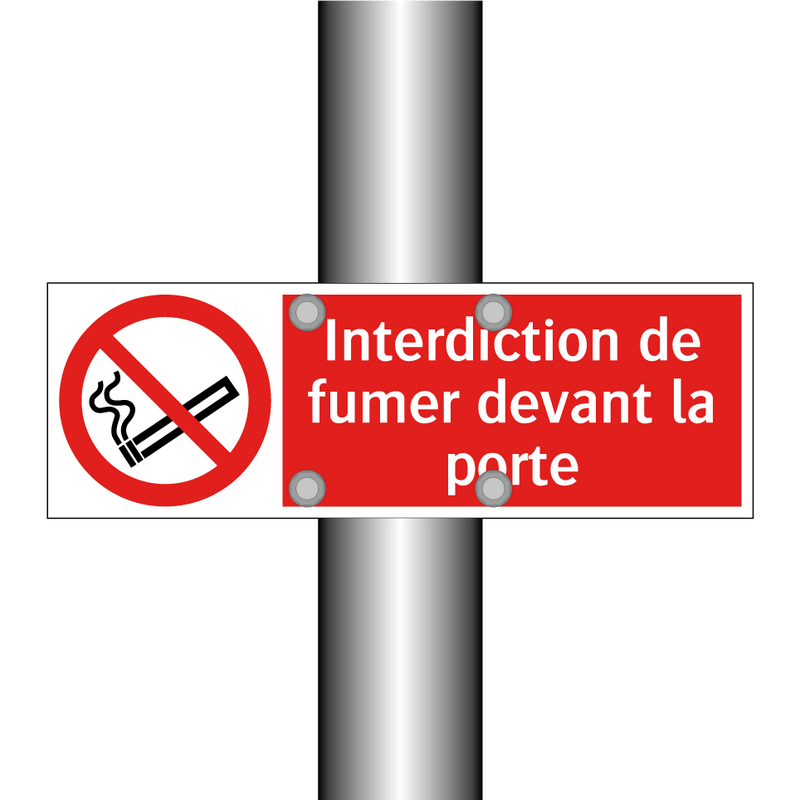 Interdiction de fumer devant la porte