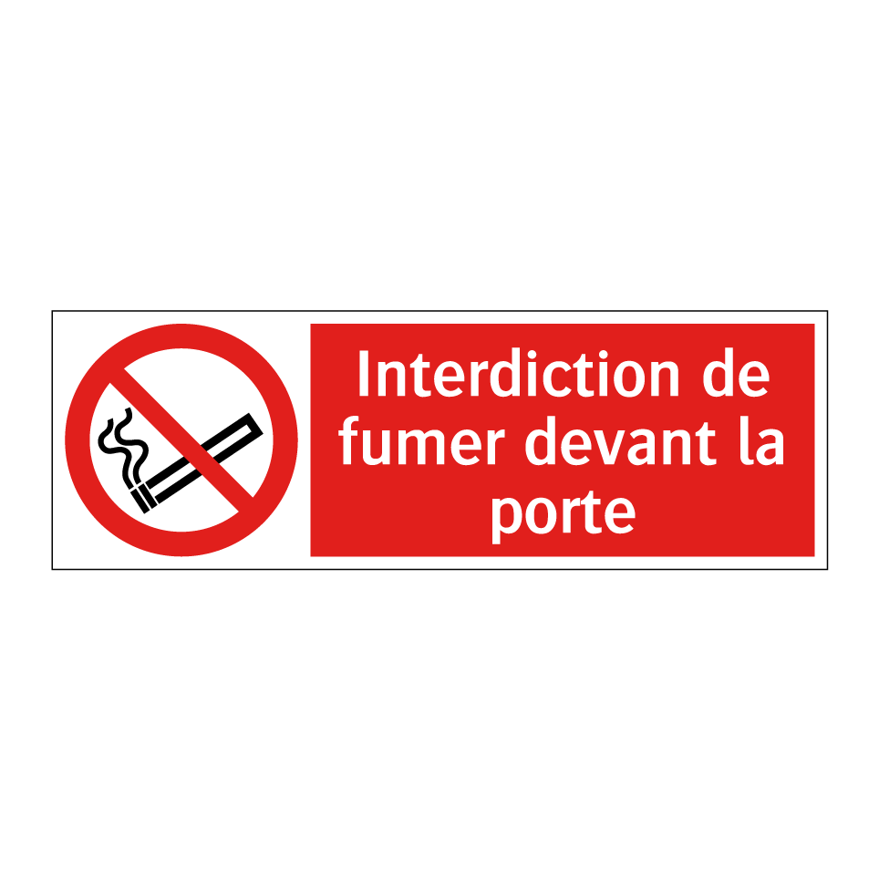 Interdiction de fumer devant la porte