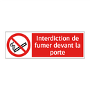 Interdiction de fumer devant la porte