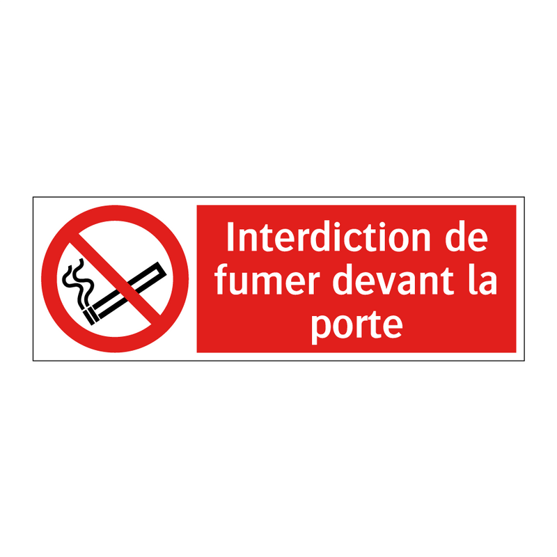 Interdiction de fumer devant la porte