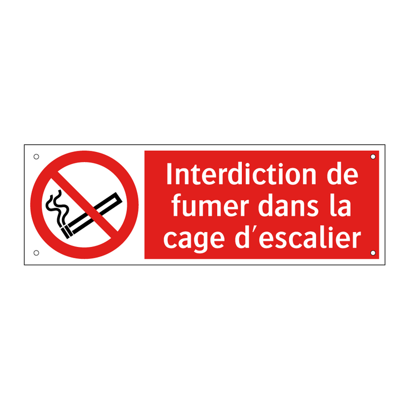 Interdiction de fumer dans la cage d'escalier