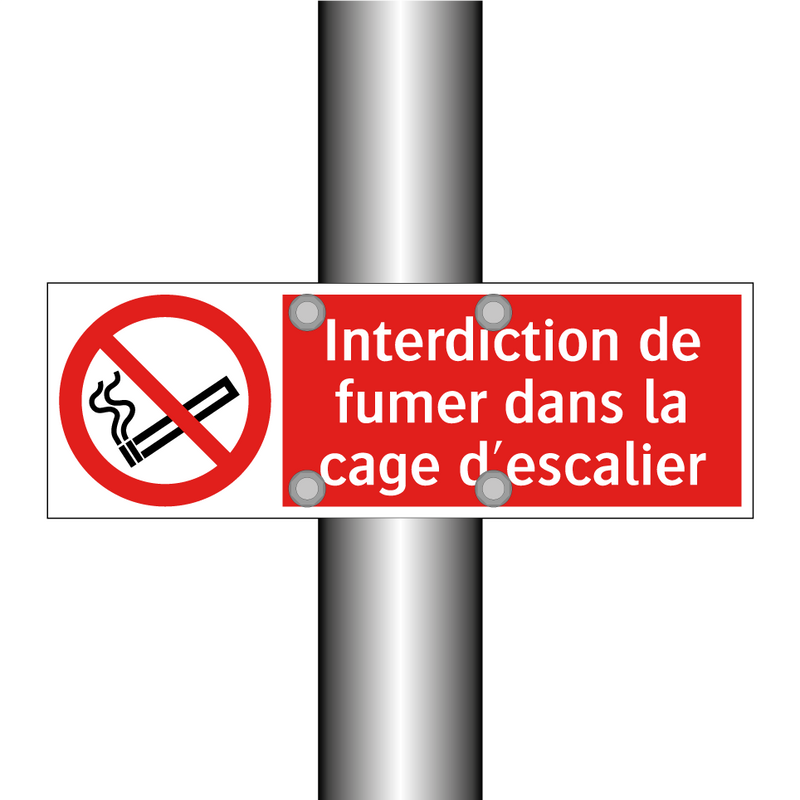 Interdiction de fumer dans la cage d'escalier