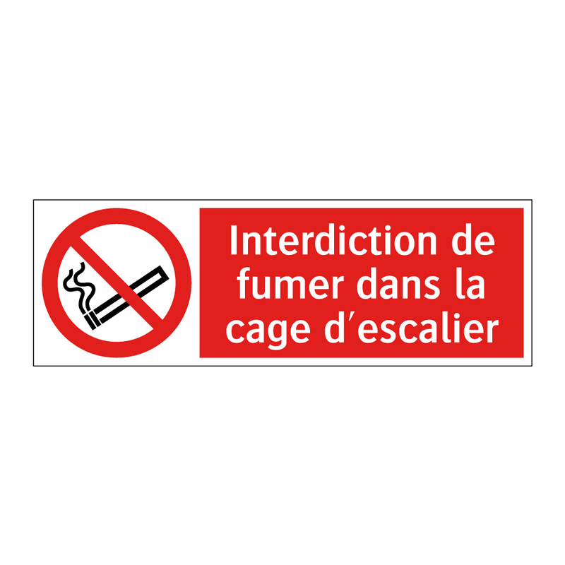 Interdiction de fumer dans la cage d'escalier