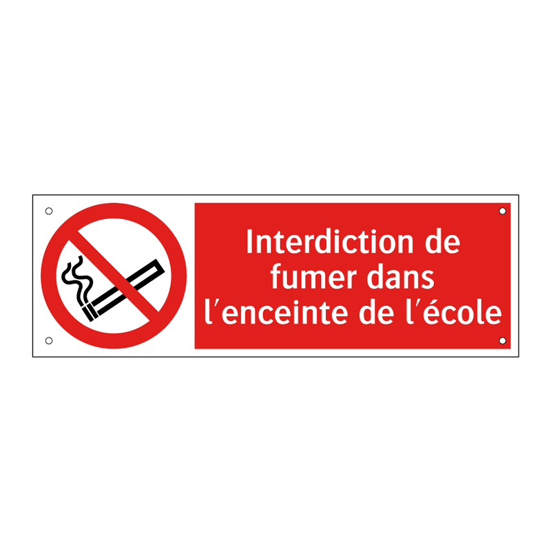 Interdiction de fumer dans l'enceinte de l'école