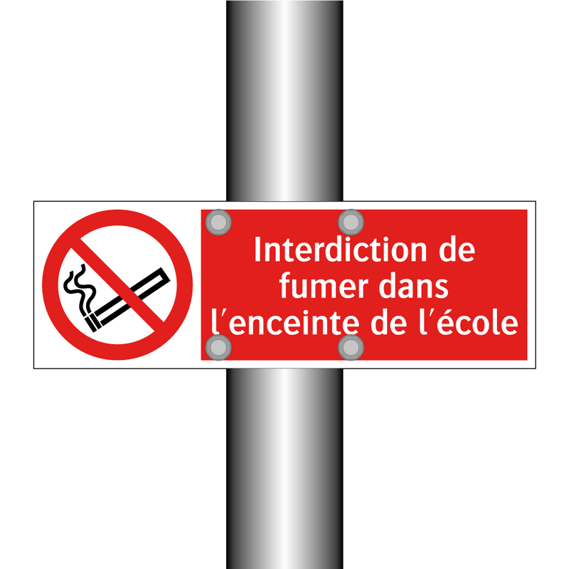 Interdiction de fumer dans l'enceinte de l'école