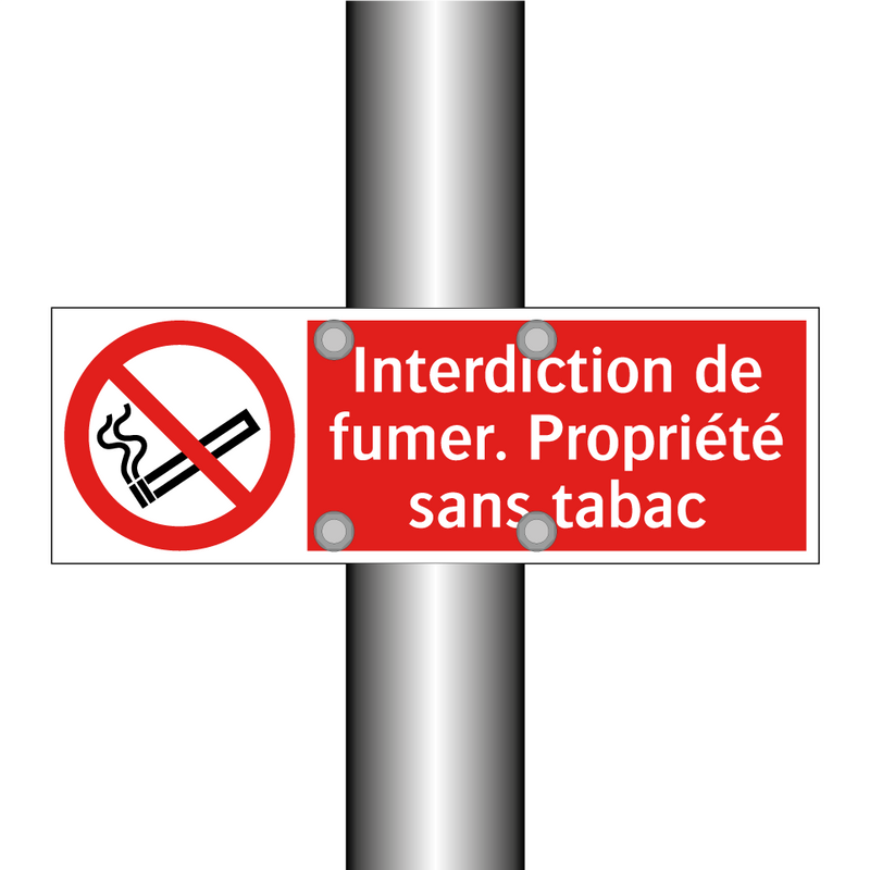 Interdiction de fumer. Propriété sans tabac