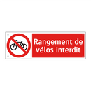 Rangement de vélos interdit