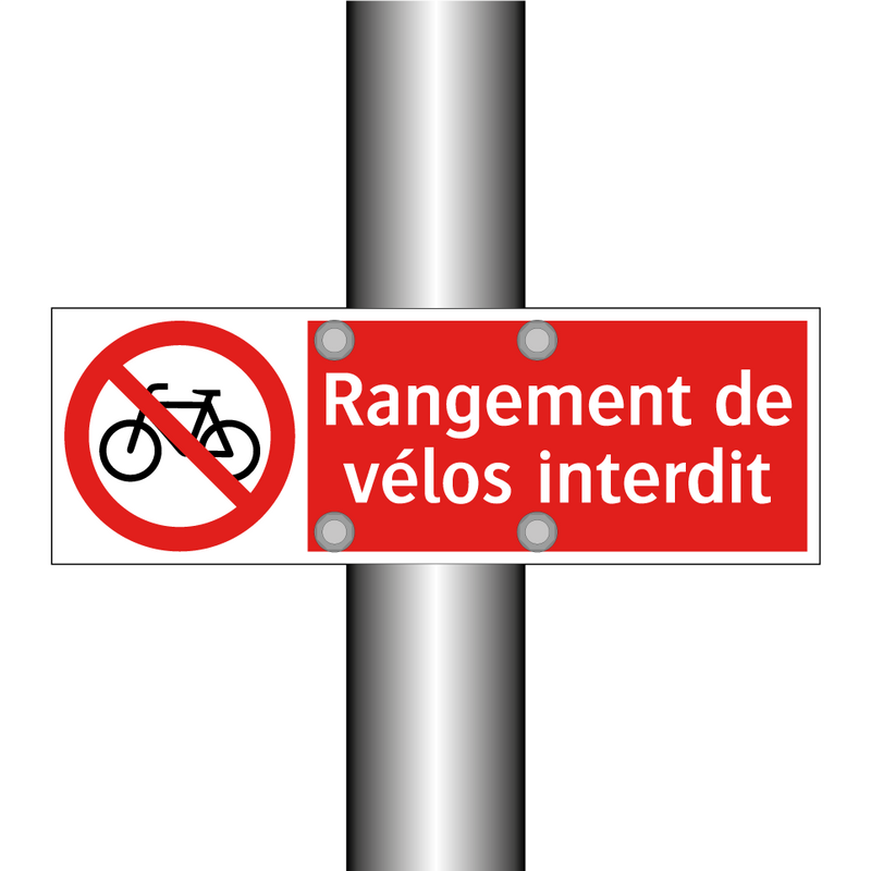 Rangement de vélos interdit