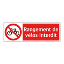 Rangement de vélos interdit