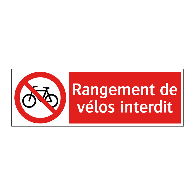 Rangement de vélos interdit