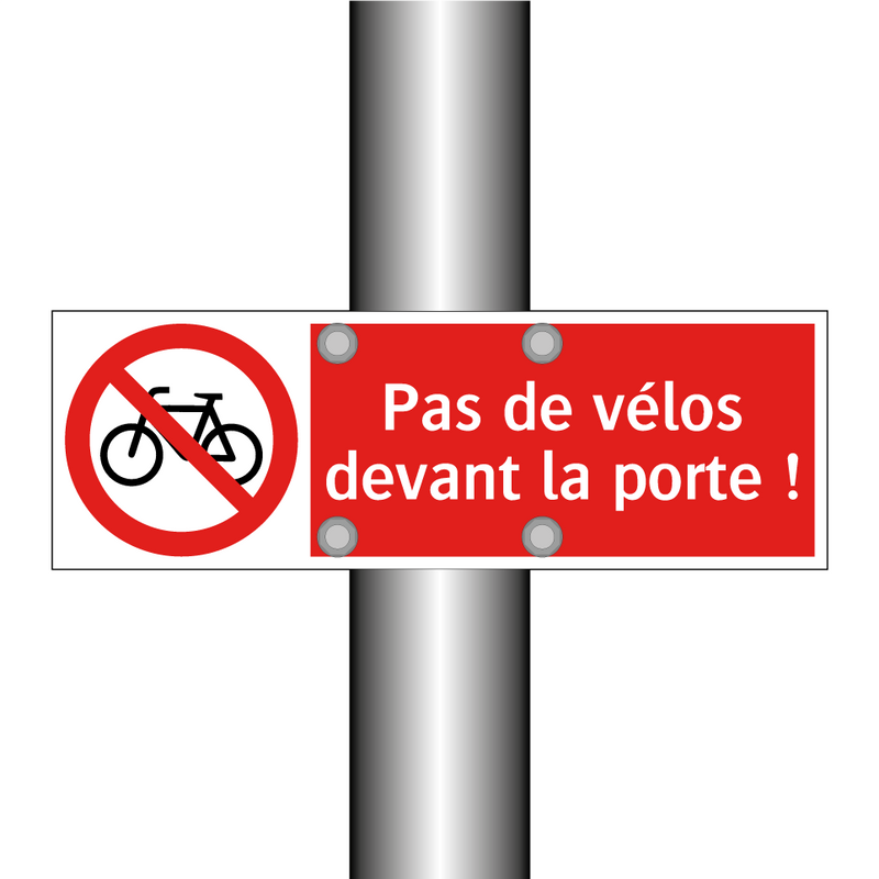Pas de vélos devant la porte !