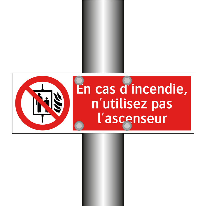 En cas d'incendie, n'utilisez pas l'ascenseur