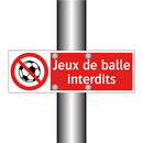 Jeux de balle interdits