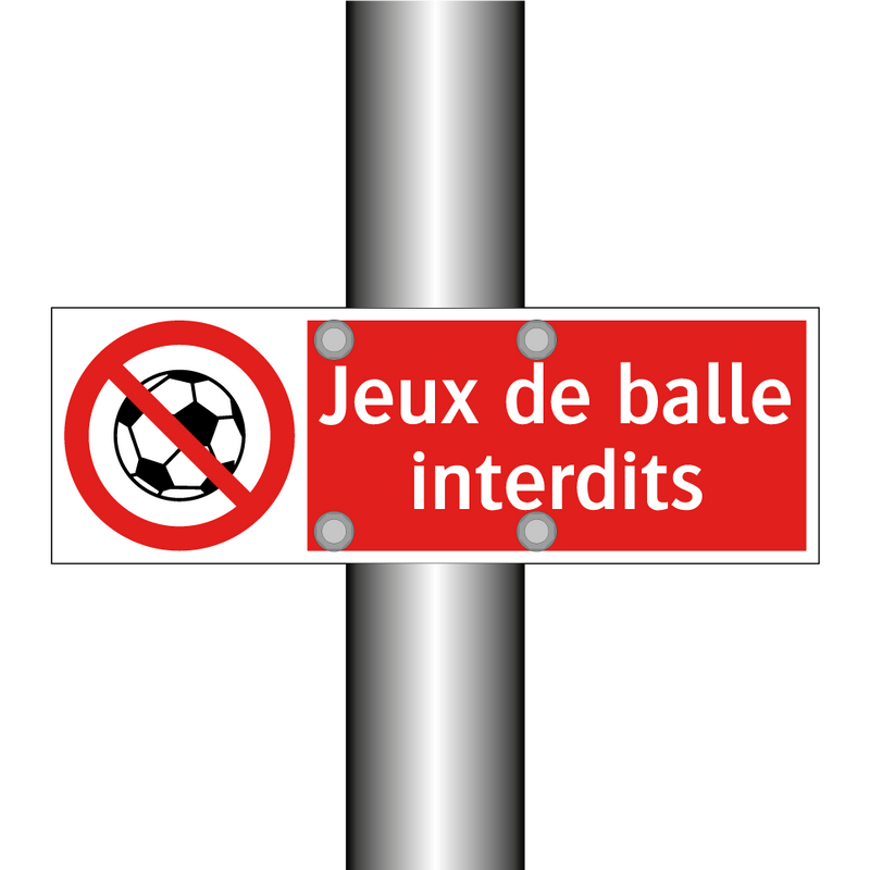 Jeux de balle interdits