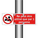 Ne peut être utilisé que par 1 personne