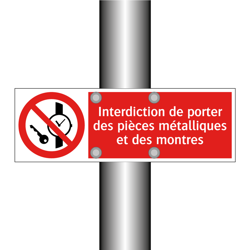 Interdiction de porter des pièces métalliques et des montres
