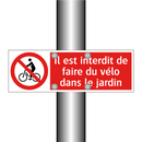 Il est interdit de faire du vélo dans le jardin