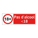 Pas d'alcool <18
