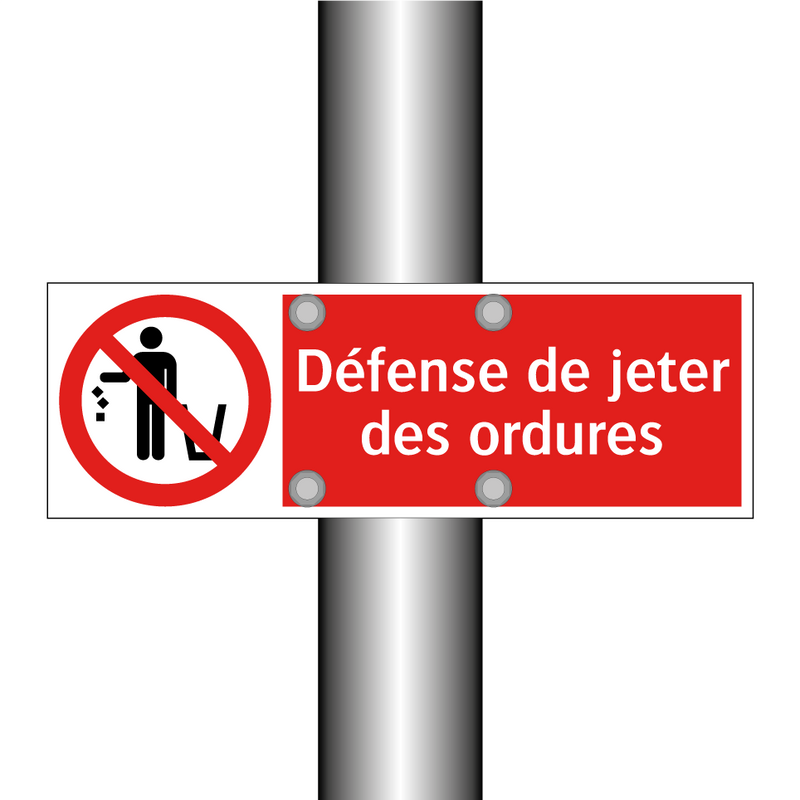 Défense de jeter des ordures