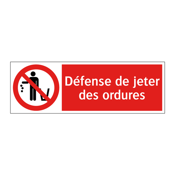 Défense de jeter des ordures