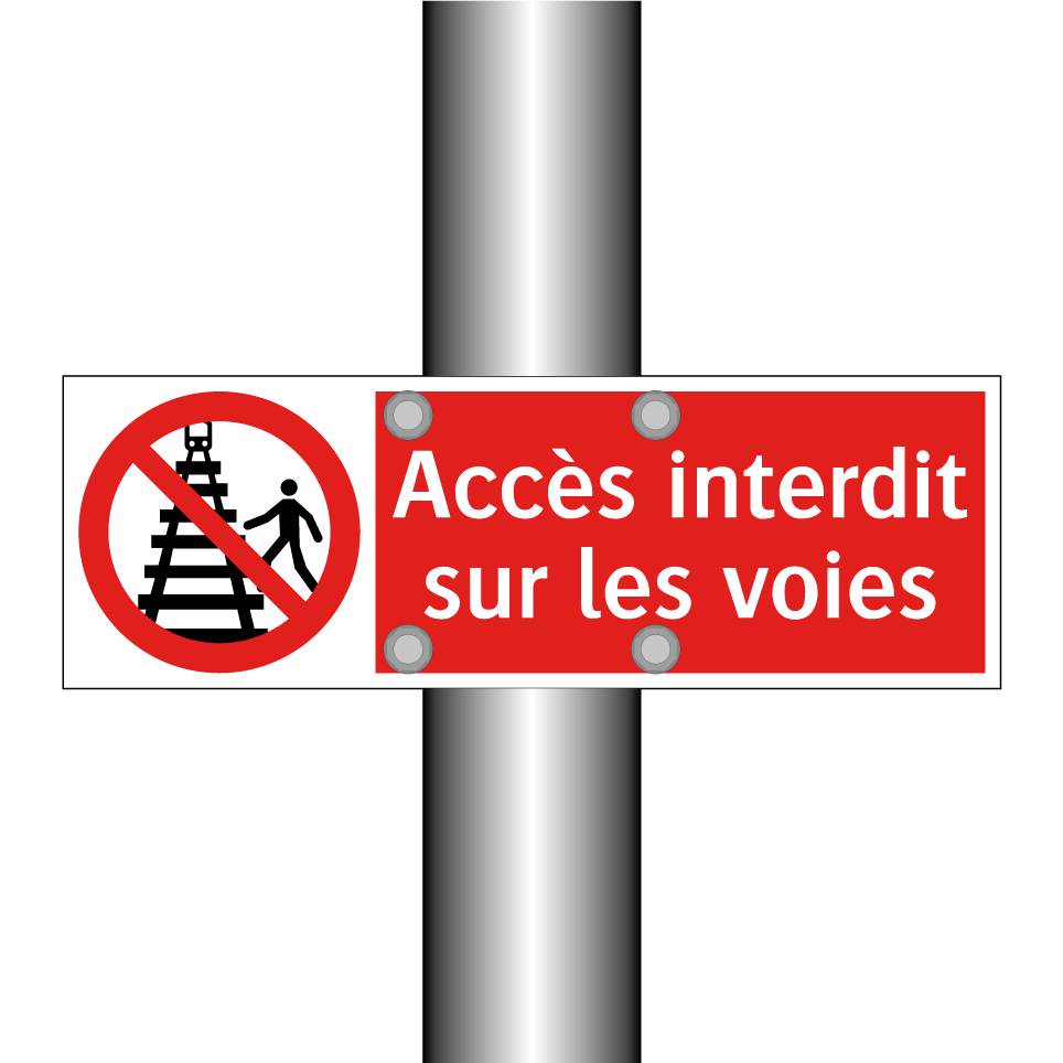 Accès interdit sur les voies